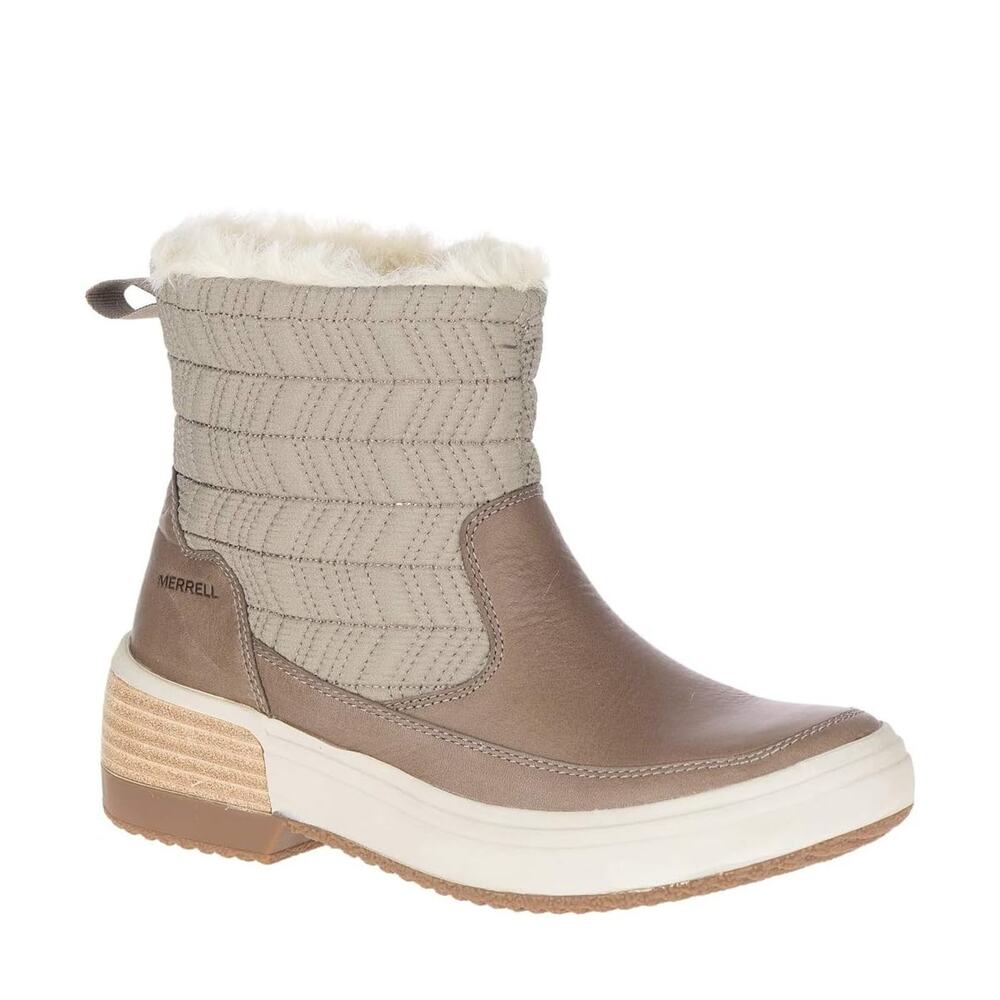 Merrell Women's Haven Bluff Polar Waterproof Winter Boots Brindle 8.5 M